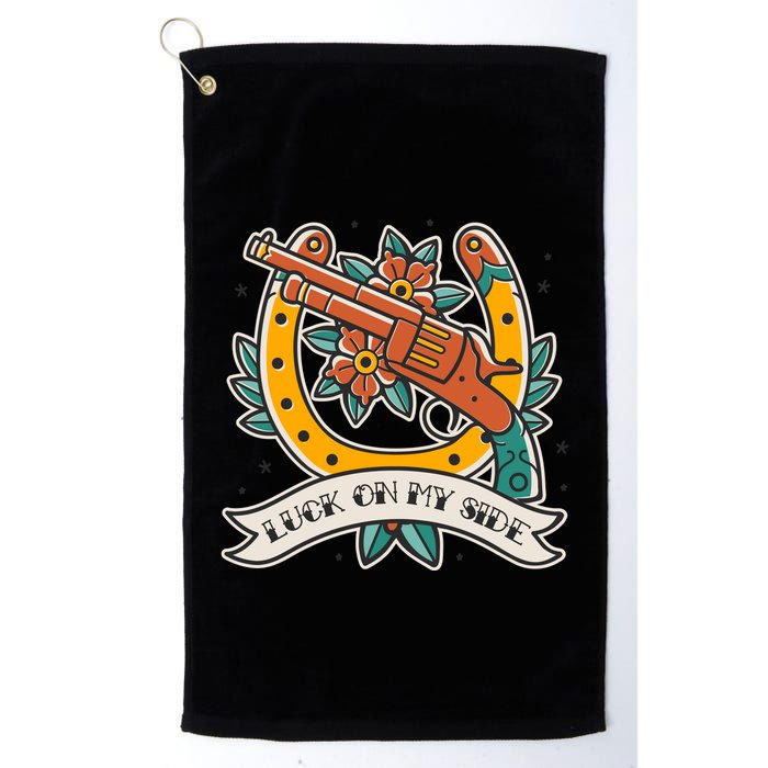 Luck On My Side Gun Golf Towel