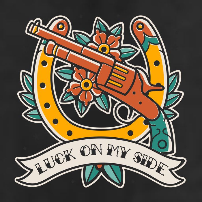Luck On My Side Gun Golf Towel