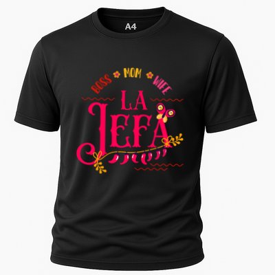 Latin Or Mexican Mothers Day Design Or Boss Mom Wife La Jefa Great Gift Performance Shirt