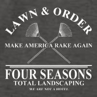 Lawn & Order Make America Rake Again Four Seasons Total Landscaping Vector Backpack