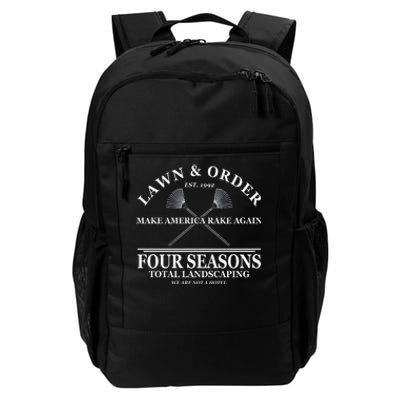 Lawn & Order Make America Rake Again Four Seasons Total Landscaping Daily Commute Backpack