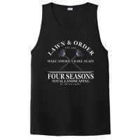 Lawn & Order Make America Rake Again Four Seasons Total Landscaping PosiCharge Competitor Tank