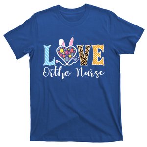 Love Ortho Nurse Bunny Easter Stethoscope Leopard Orthopedic Funny Gift T-Shirt