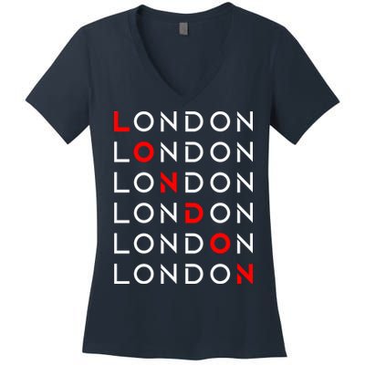 London Women's V-Neck T-Shirt