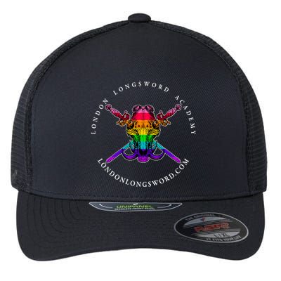 London Longsword Academy Rainbow Boar Skull Flexfit Unipanel Trucker Cap