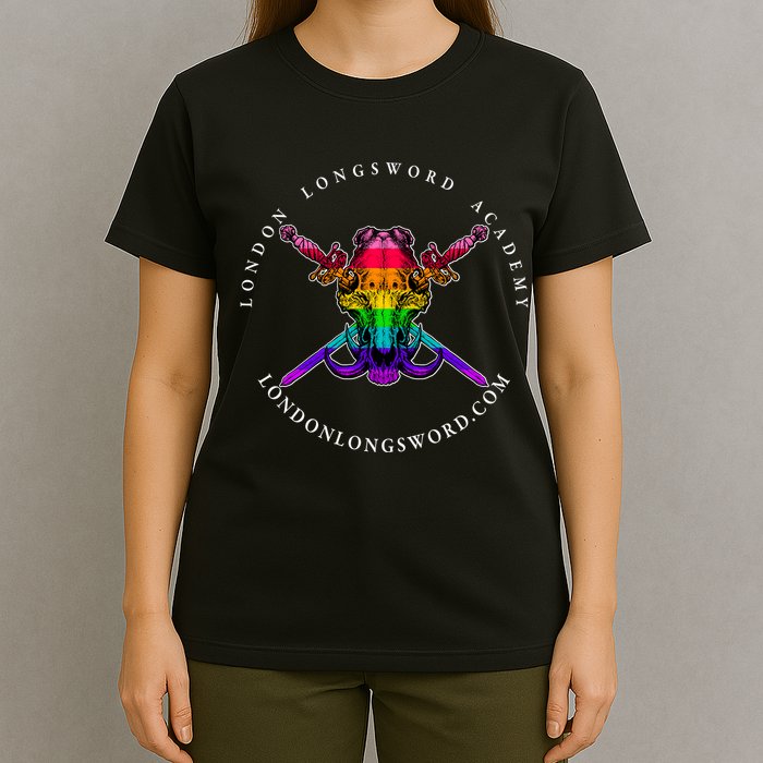 London Longsword Academy Rainbow Boar Skull T-Shirt