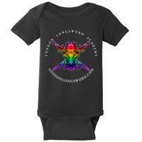 London Longsword Academy Rainbow Boar Skull Baby Bodysuit