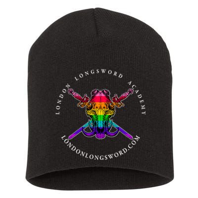 London Longsword Academy Rainbow Boar Skull Short Acrylic Beanie