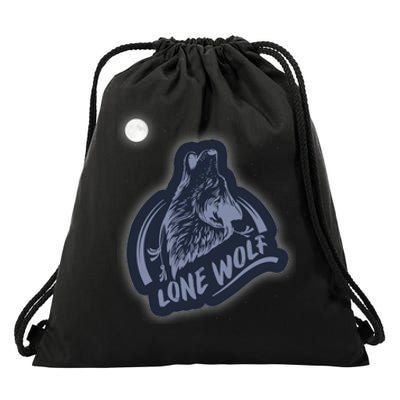 Lone Wolf Drawstring Bag