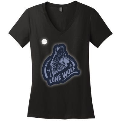 Lone Wolf Women's V-Neck T-Shirt