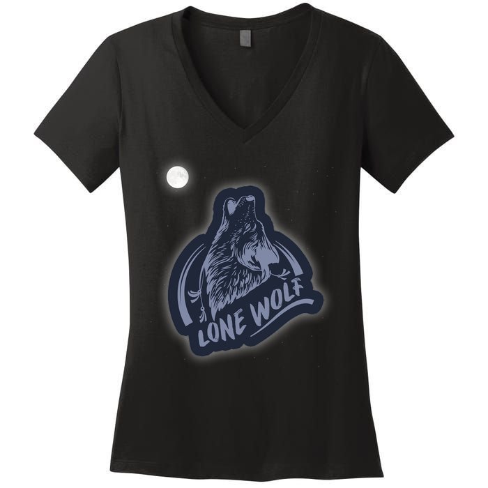 Lone Wolf Women's V-Neck T-Shirt