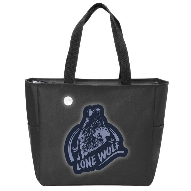 Lone Wolf Zip Tote Bag
