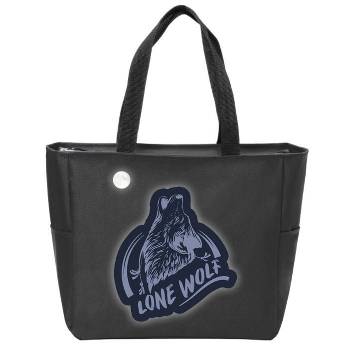 Lone Wolf Zip Tote Bag