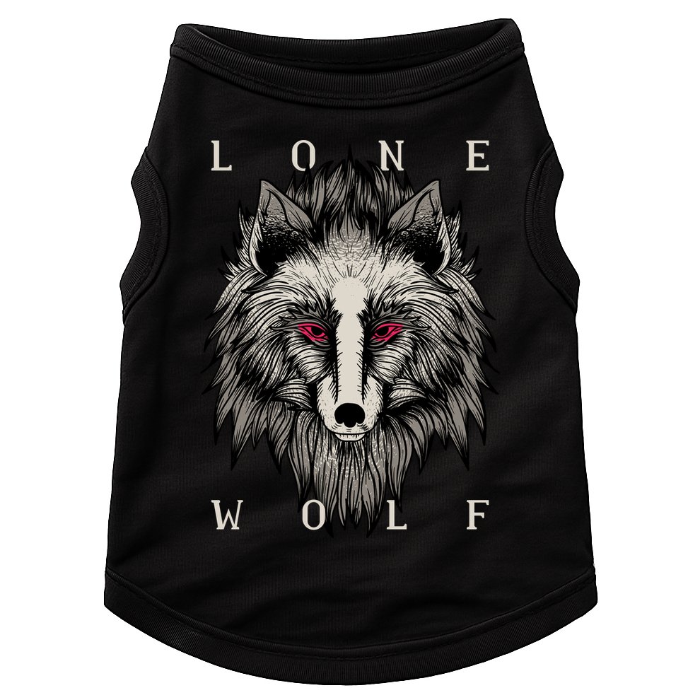 Lone Wolf Red Eyes Doggie Tank