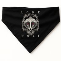 Lone Wolf Red Eyes USA-Made Doggie Bandana