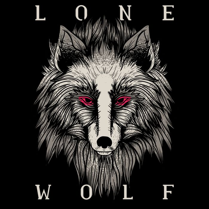 Lone Wolf Red Eyes USA-Made Doggie Bandana