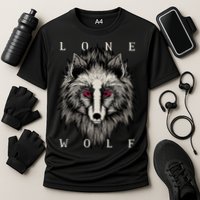 Lone Wolf Red Eyes Cooling Performance Crew T-Shirt