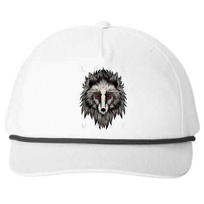 Lone Wolf Red Eyes Snapback Five-Panel Rope Hat