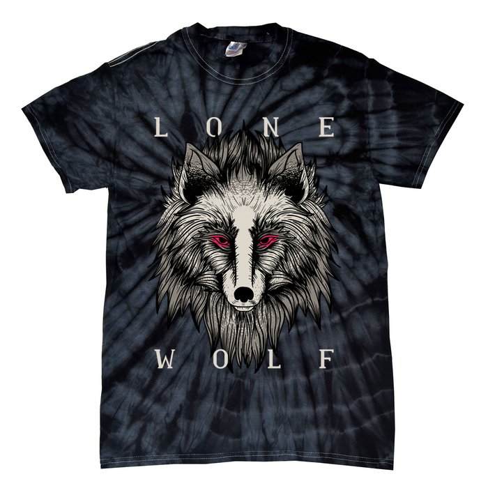 Lone Wolf Red Eyes Tie-Dye T-Shirt
