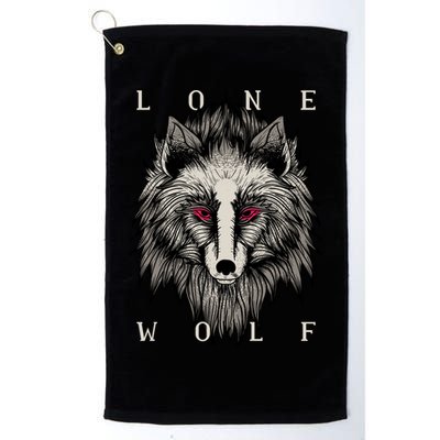 Lone Wolf Red Eyes Golf Towel