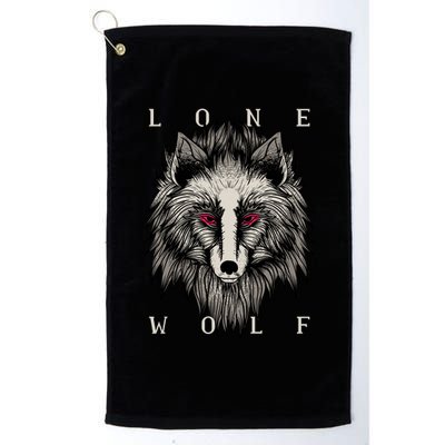 Lone Wolf Red Eyes Platinum Collection Golf Towel