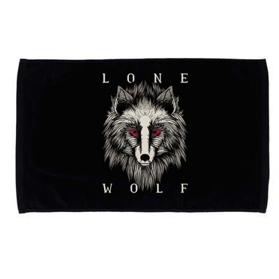 Lone Wolf Red Eyes Microfiber Hand Towel