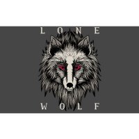 Lone Wolf Red Eyes Bumper Sticker