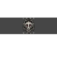 Lone Wolf Red Eyes Bumper Sticker