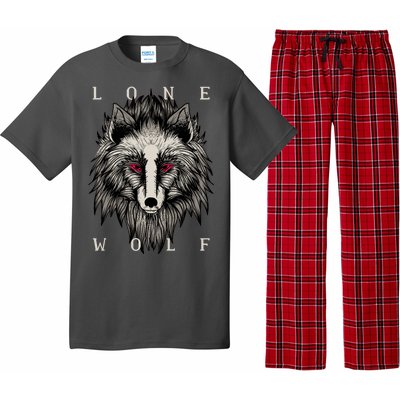 Lone Wolf Red Eyes Pajama Set