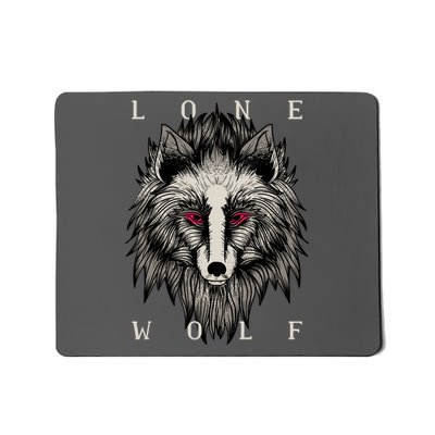 Lone Wolf Red Eyes Mousepad