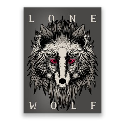 Lone Wolf Red Eyes Poster