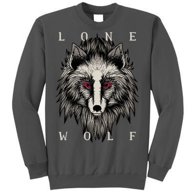 Lone Wolf Red Eyes Tall Sweatshirt