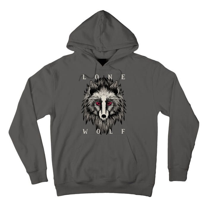 Lone Wolf Red Eyes Tall Hoodie