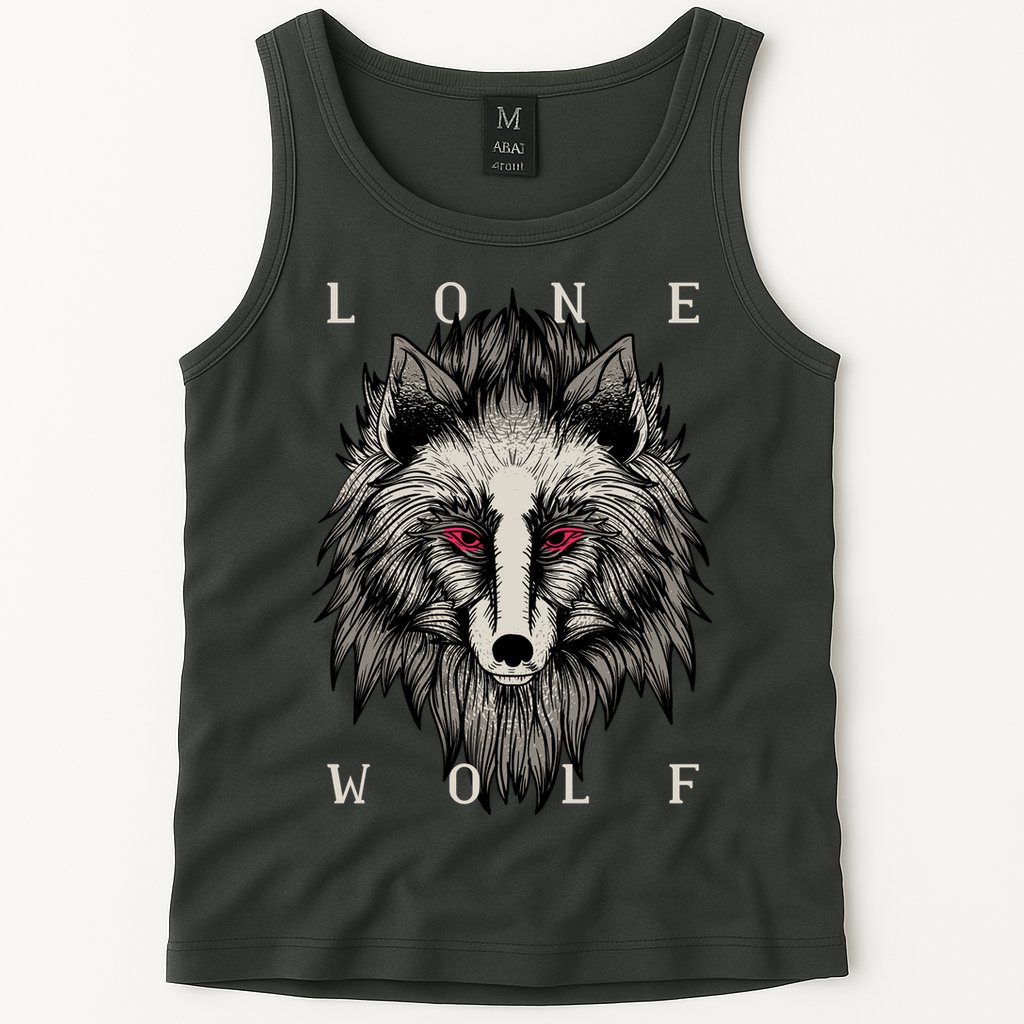 Lone Wolf Red Eyes Tank Top