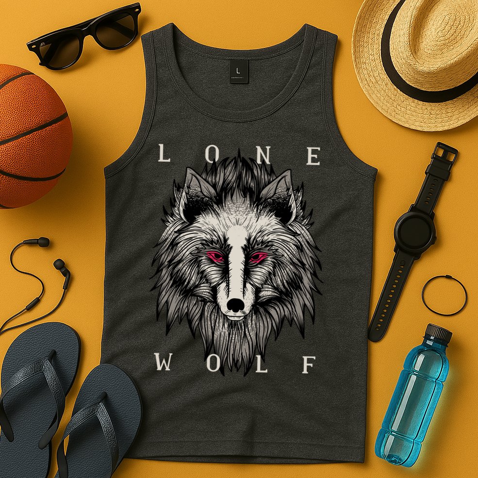 Lone Wolf Red Eyes Tank Top