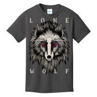 Lone Wolf Red Eyes Kids T-Shirt