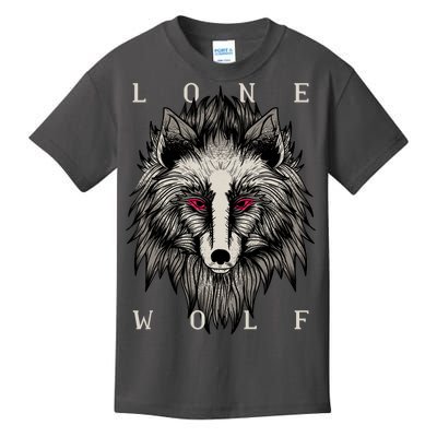 Lone Wolf Red Eyes Kids T-Shirt