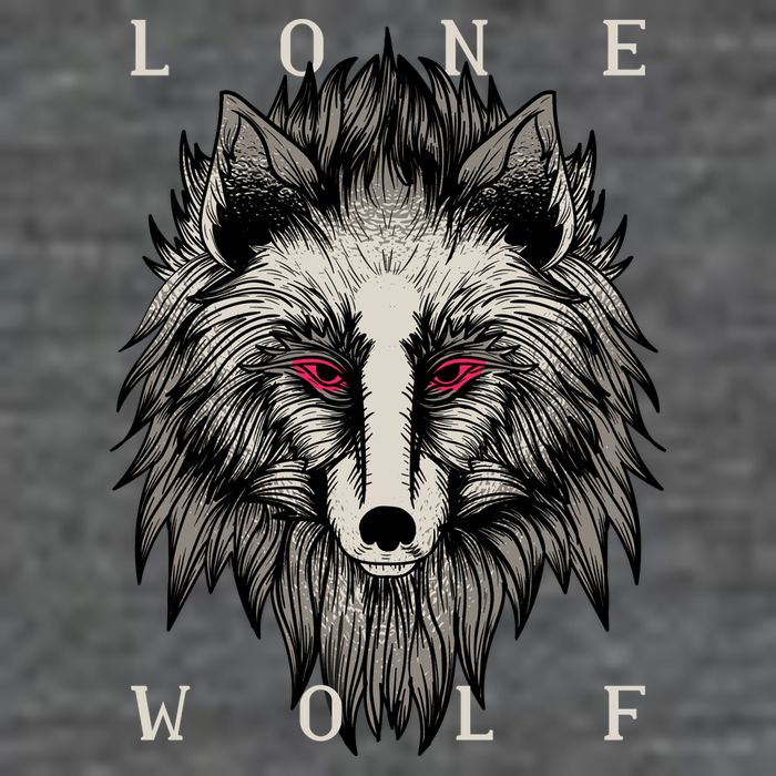 Lone Wolf Red Eyes Zip Tote Bag