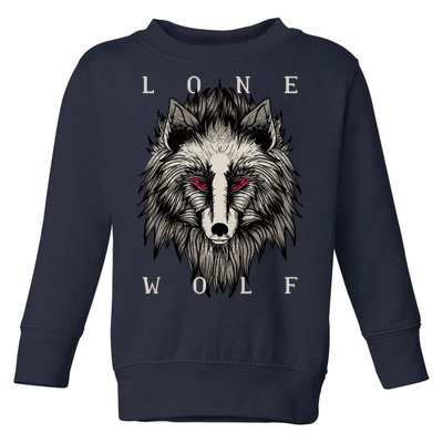 Lone Wolf Red Eyes Toddler Sweatshirt