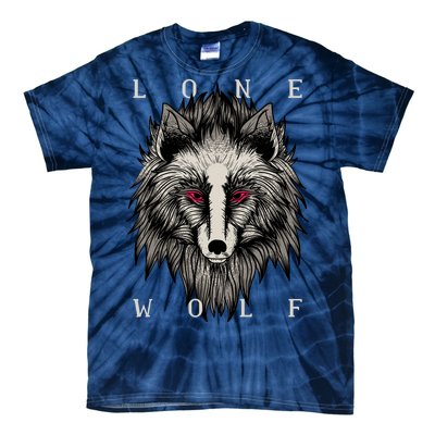 Lone Wolf Red Eyes Tie-Dye T-Shirt