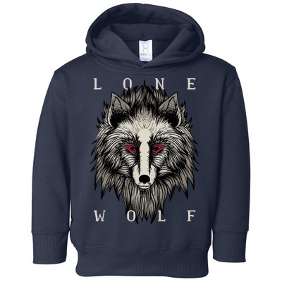 Lone Wolf Red Eyes Toddler Hoodie