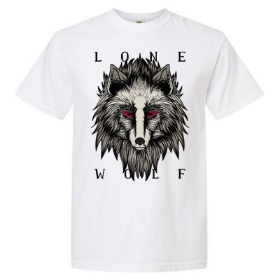 Lone Wolf Red Eyes Garment-Dyed Heavyweight T-Shirt