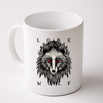 Lone Wolf Red Eyes Coffee Mug