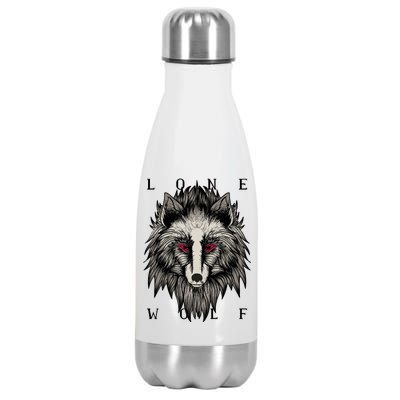 Lone Wolf Red Eyes Stainless Steel Insulated Water Bottle