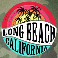 Long Beach California Retro Circle Legacy Tie Dye Trucker Hat