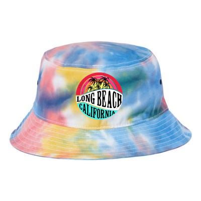 Long Beach California Retro Circle Tie Dye Newport Bucket Hat