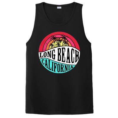 Long Beach California Retro Circle PosiCharge Competitor Tank