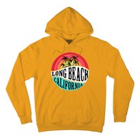 Long Beach California Retro Circle Hoodie