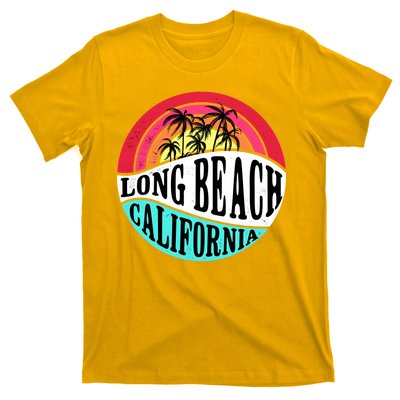 Long Beach California Retro Circle T-Shirt