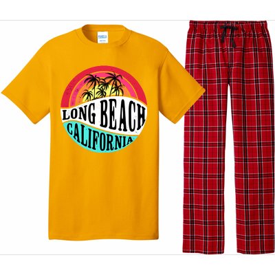 Long Beach California Retro Circle Pajama Set